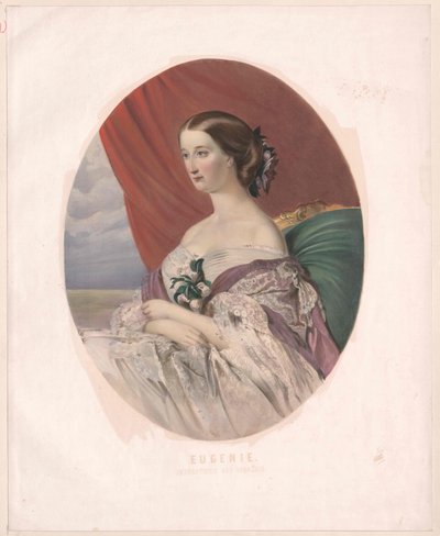 Frankrikes keiserinne Eugenie av Artist Unknown