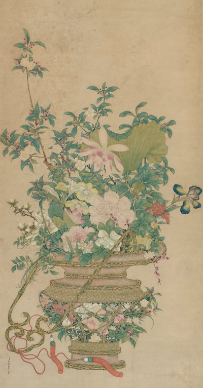 Blomster i de fire årstidene av Artist Unknown