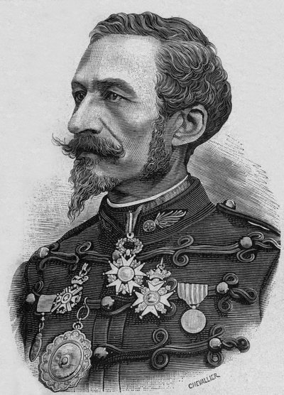 Fransk oberst Charles Ragon de Bange (1833–1914) oppfinner innen artilleri og gravering av Artist Unknown