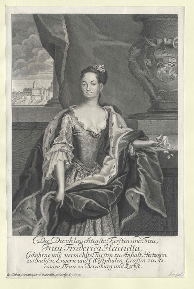 Friederike Henriette prinsesse av Anhalt-Bernburg av Artist Unknown
