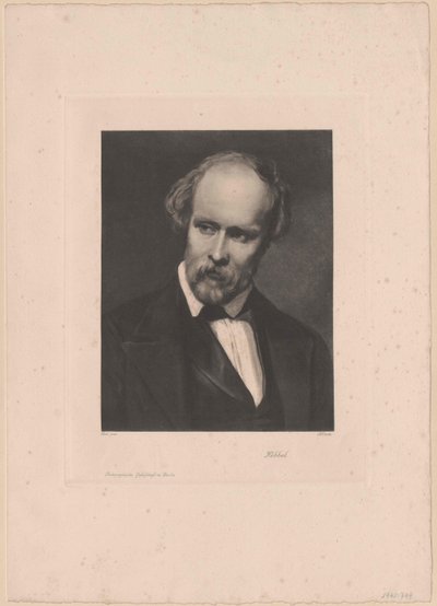 Friedrich Hebbel (trykk) av Artist Unknown