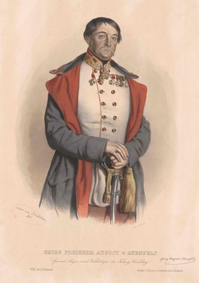 George Baron August von Auenfels av Artist Unknown