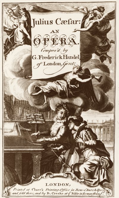 Giulio Cesare i Egypt (Jules Cesar i Egypt) - Julius Cæsar i Egypt av Georg Friedrich Händel (Händel) (1685–1759) av Artist Unknown