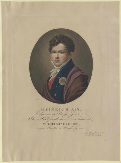 Heinrich greve Reuss av Greiz av Artist Unknown