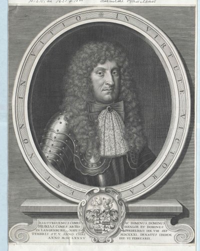 Hiskia, greve Hohenlohe-Waldenburg-Pfedelbach av Artist Unknown