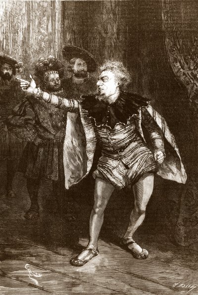 Illustrasjon til stykket «Le Roi s#39;amuse» skrevet av Victor Hugo av Artist Unknown