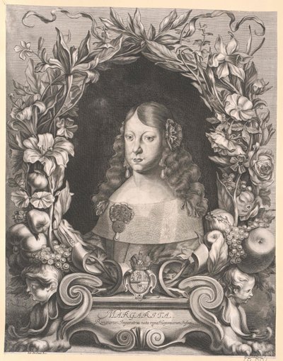 Infanta of Spain Margarete Theresia (trykk) av Artist Unknown
