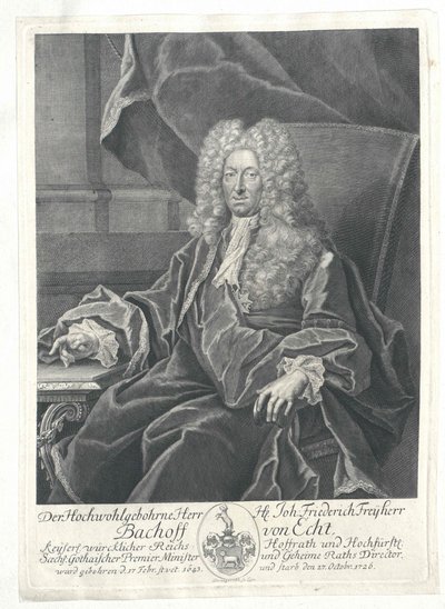 Johann Frederick baron Bachoff av naturtro av Artist Unknown