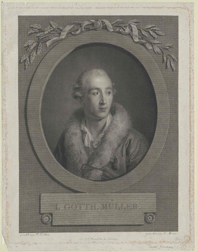 Johann Gotthard Müller av Artist Unknown