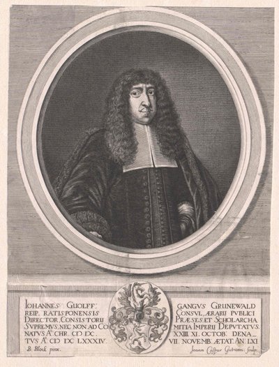Johann Wolfgang Gruenewald (trykk) av Artist Unknown