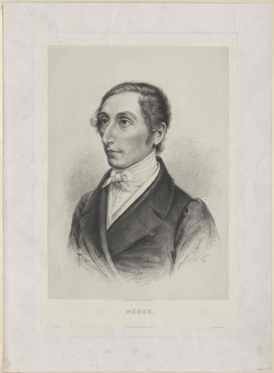 Karl Maria von Weber (trykk) av Artist Unknown