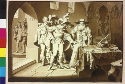 Kong Ferdinand II og erkehertug Maximilian av Artist Unknown