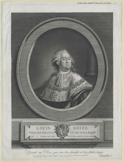 Frankrikes konge Ludvig XVI av Artist Unknown