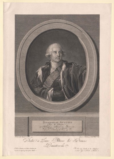 Kong Stanislaus II av Polen, august av Artist Unknown