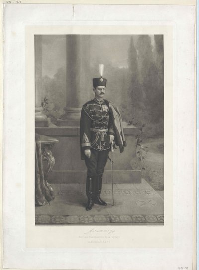 Kong Aleksander I av Serbia av Artist Unknown