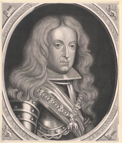 Spanias konge Karl II av Artist Unknown