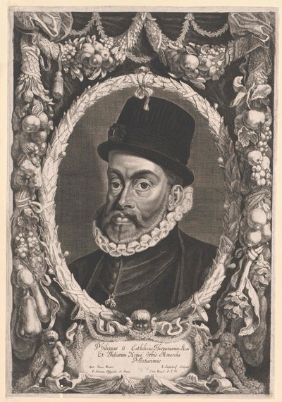 Spanias konge Filip II av Artist Unknown