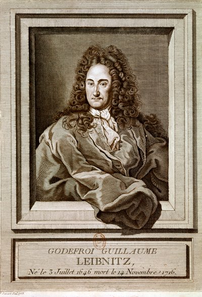LEIBNITZ Gottfried Wilhelm von: Portrett (radering) av Artist Unknown