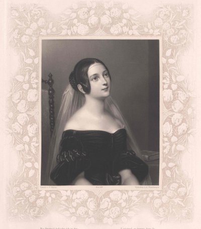 Louise baronesse von Neubeck (trykk) av Artist Unknown