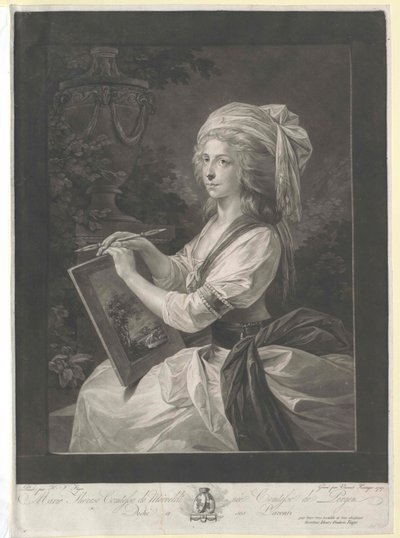 Maria Theresia grevinne Pergen av Artist Unknown