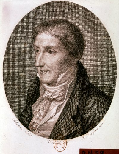 Portrett av Alessandro Volta (gravering) av Artist Unknown