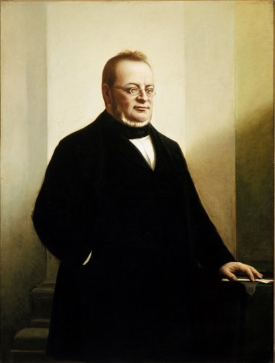 Portrett av Camillo Benso, greve av Cavour (olje på lerret) av Artist Unknown