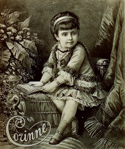 Portrett av Corinne, en barneskuespiller av Artist Unknown