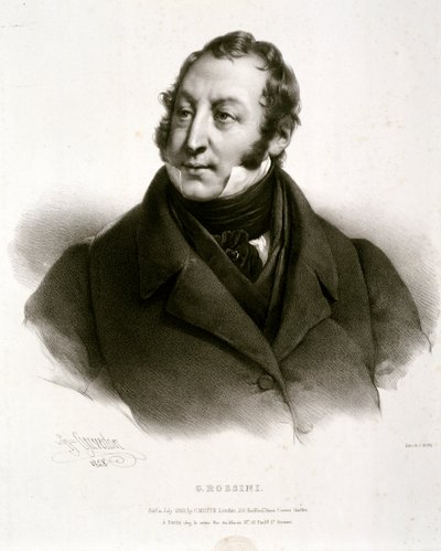 Portrett av Gioachino Antonio Rossini av Artist Unknown