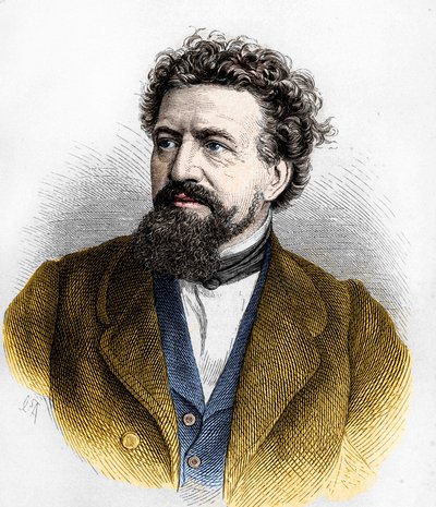 Portrett av Hermann von Lingg . av Artist Unknown