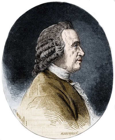 Portrett av Louis Jean Marie Daubenton, kjent som Daubenton, fransk naturforsker. av Artist Unknown