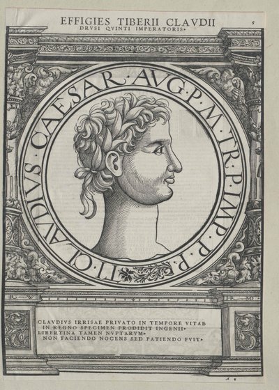 Romersk keiser Claudius av Artist Unknown