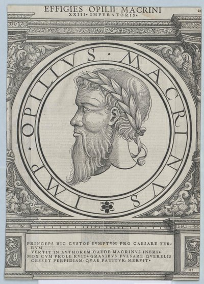 Romersk keiser Macrinus av Artist Unknown