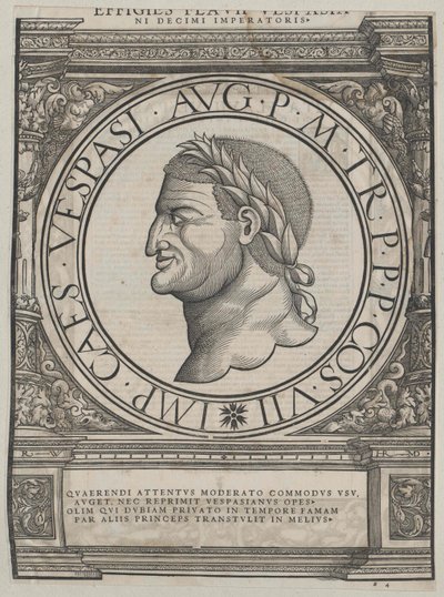 Romersk keiser Vespasian av Artist Unknown