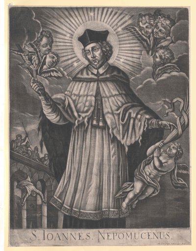 Den hellige Johannes av Pomuk av Artist Unknown