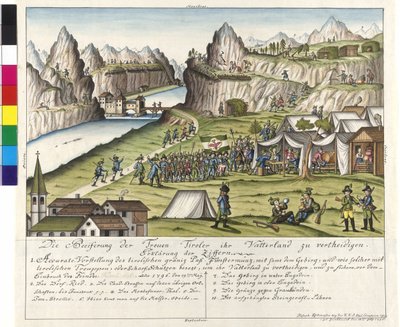 Entusiasmen til de trofaste tyrolerne for å forsvare sitt fedreland - Pass Finstermünz av Artist Unknown