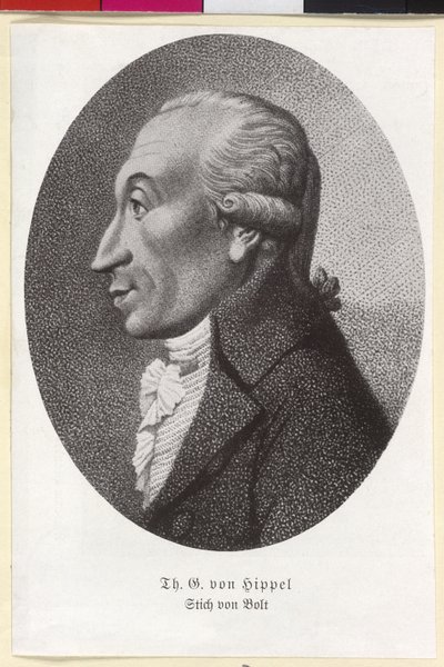 Theodor Gottlieb von Hippel av Artist Unknown