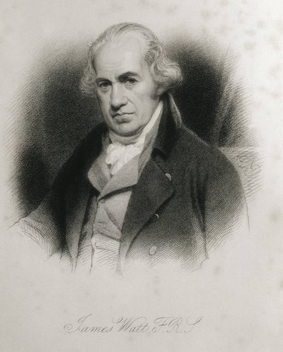 WATT, James (1736–1819). Portrett av James Watt. Gravering. av Artist Unknown