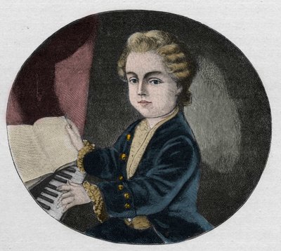 Wolfgang Amadeus MOZART Østerriksk komponist på 7 år av Artist Unknown
