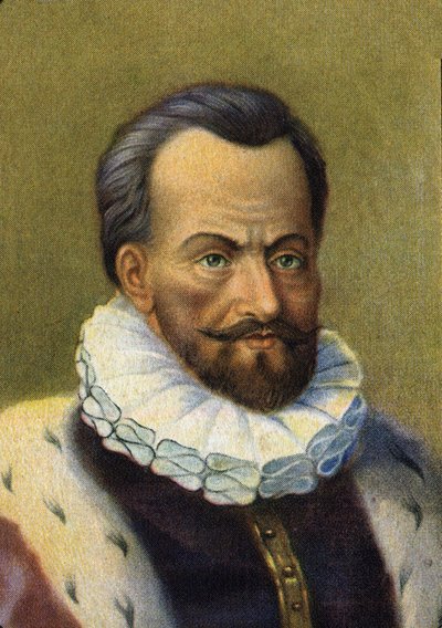 portrett av Simon Stevin, en belgisk matematiker. av Artist Unknown