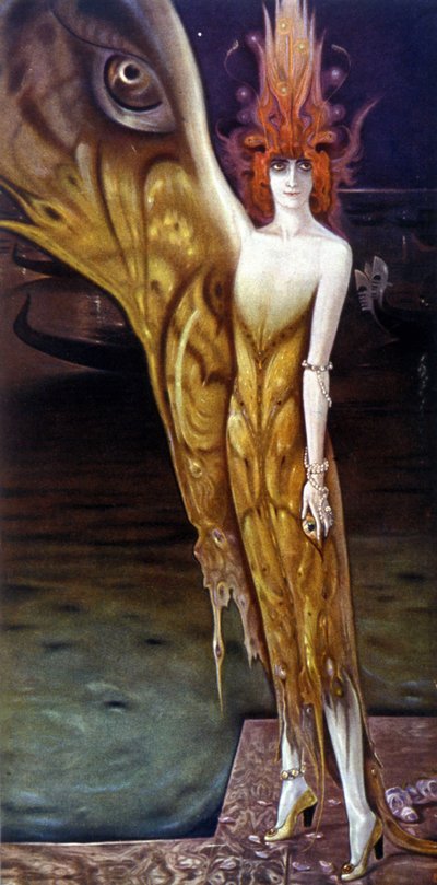 Portrett av Marchesa (Marquise) Luisa Casati (1881-1957), av Arturo Martini (1885-1947) i 1912. av Arturo Martini