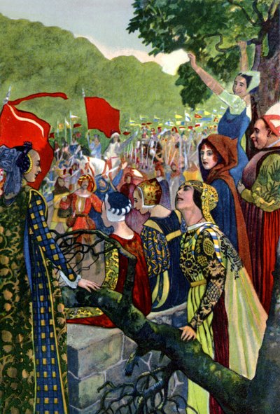 All's Well That Ends Well, skuespill av William Shakespeare, ca. 1880 (trykk) av Artus Scheiner