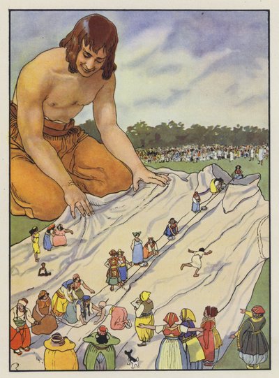 Illustrasjon for Gullivers Travels av Jonathan Swift av Artus Scheiner