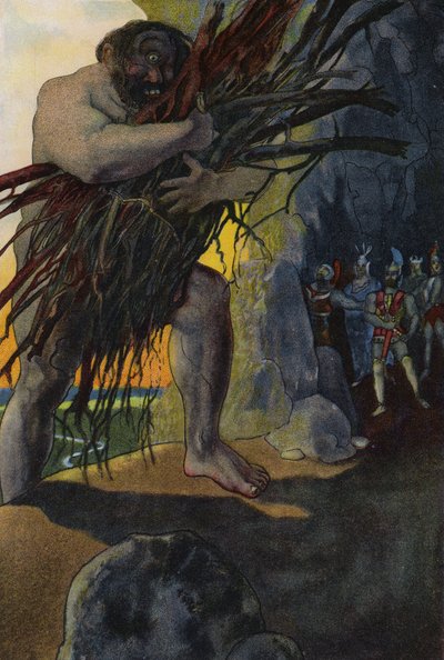 Odyssevs og hans følgesvenner i hulen til Kyklopen Polyfemus av Artus Scheiner