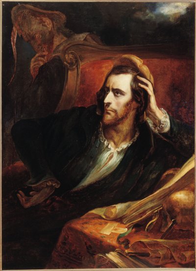Faust in His Study Faust dans son kabinett, ca 1848. av Ary Scheffer