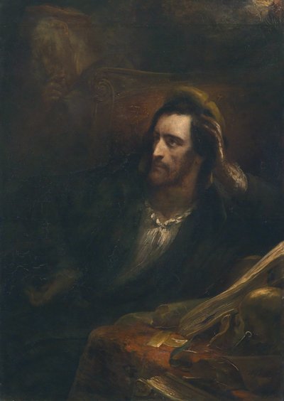 Faust i sitt arbeidsrom, signert og datert Ary Scheffer 1831 nede til høyre av Ary Scheffer