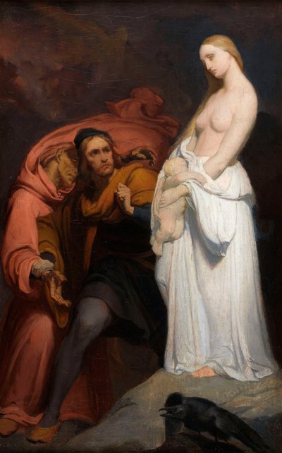 Marguerite holder sitt døde barn, ca. 1846. av Ary Scheffer