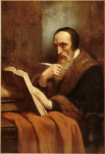 Portrait of John Calvin 1509-1564, 1858.    1188811   no       norwegian Successfully Translated  Original: Adam and Eve, detail of 3660848 Translat: Adam and Eve, detail of 3660848 1402644 no norwegian Successfully Translated Original: Une Rencontre en pl av Ary Scheffer
