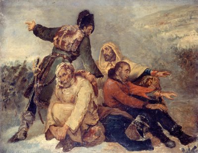 Fire rutede hærsoldater, ca. 1826. av Ary Scheffer