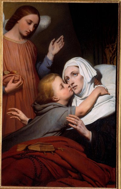 The Charitable Child Et lite barn gir et kyss til en allitt kvinne. Maleri av Ary Scheffer (1795-1858) 1840 Nantes, Musee des Beaux Arts av Ary Scheffer