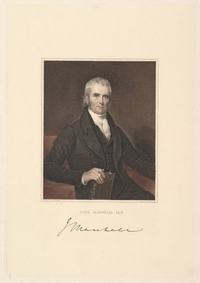 Høyesterettssjef John Marshall, 1833. av Asher Brown Durand